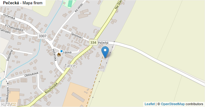 Pečecká - mapa firem
