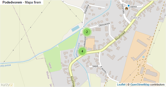Podedvorem - mapa firem