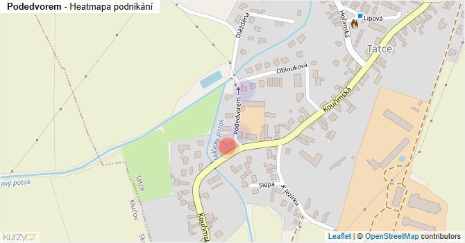 Podedvorem - mapa podnikání