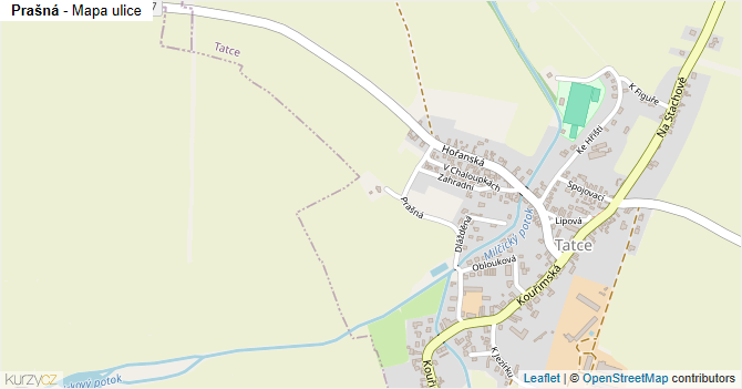 Prašná - mapa ulice