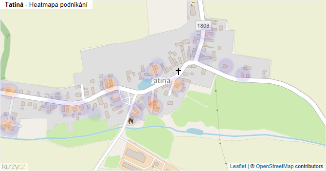 Tatiná - mapa podnikání