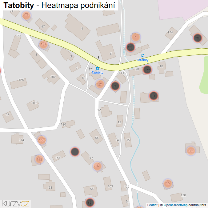Mapa Tatobity - Firmy v obci.