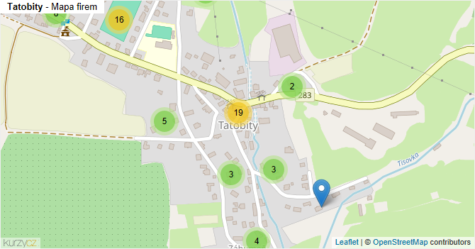 Tatobity - mapa firem