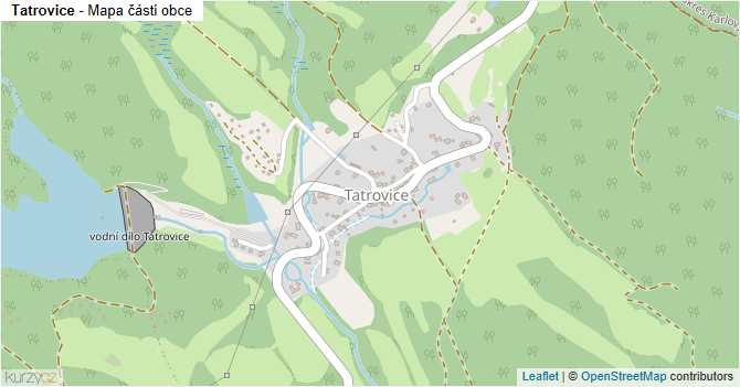 Tatrovice - mapa části obce