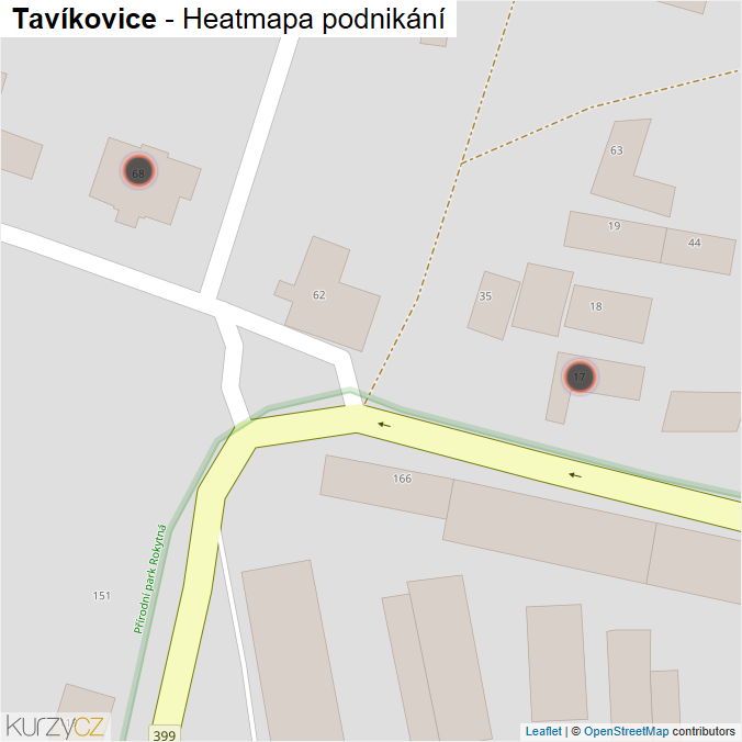 Mapa Tavíkovice - Firmy v obci.