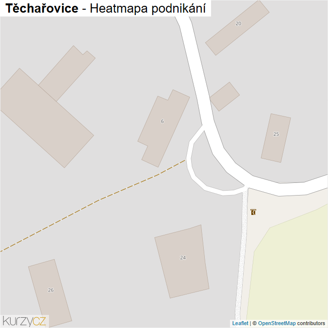 Mapa Těchařovice - Firmy v obci.