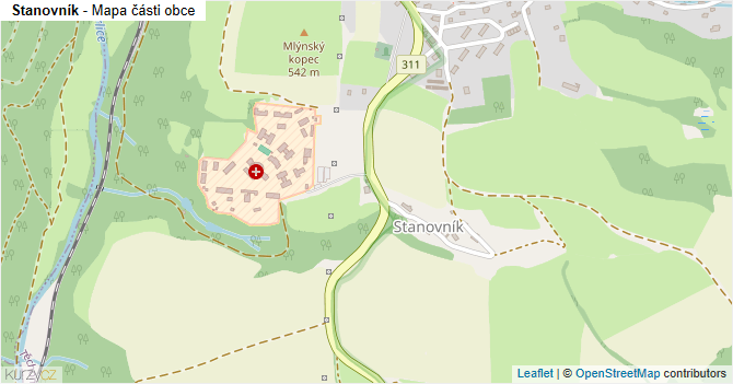 Stanovník - mapa části obce