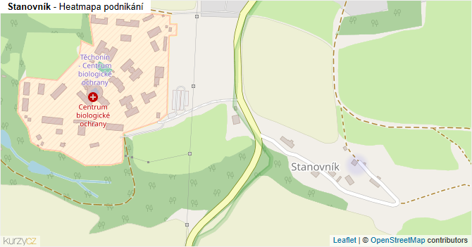 Stanovník - mapa podnikání