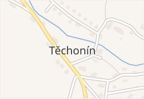 Těchonín v obci Těchonín - mapa části obce
