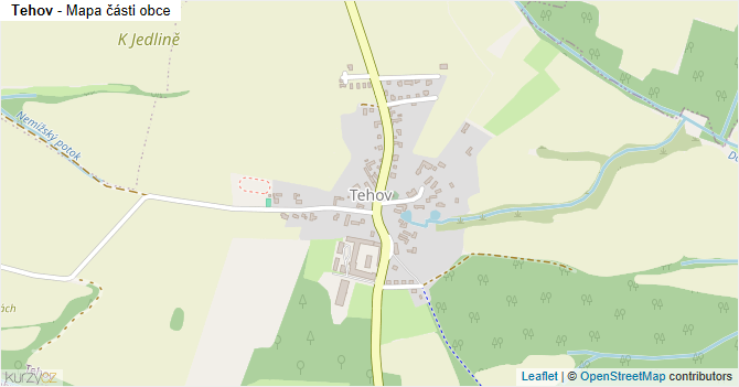 Tehov - mapa části obce