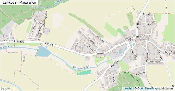 Laňkova - mapa ulice