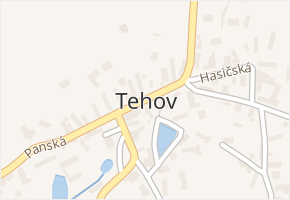 Tehov v obci Tehov - mapa části obce