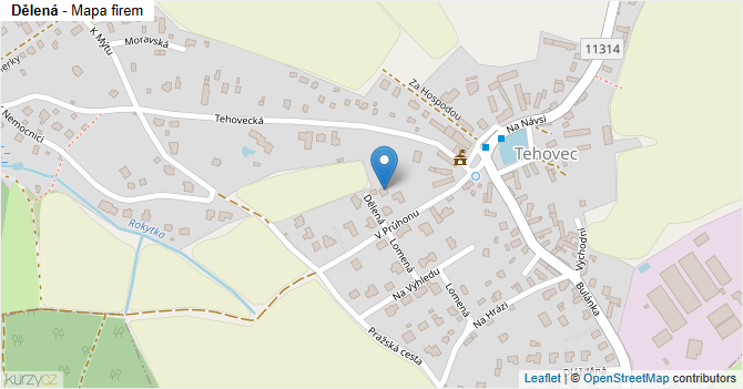 Dělená - mapa firem