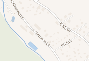 K Nemocnici v obci Tehovec - mapa ulice