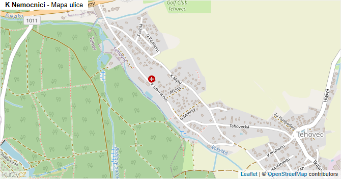 K Nemocnici - mapa ulice