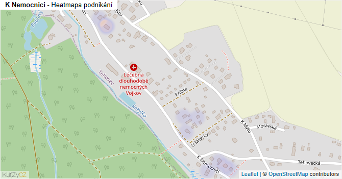 K Nemocnici - mapa podnikání