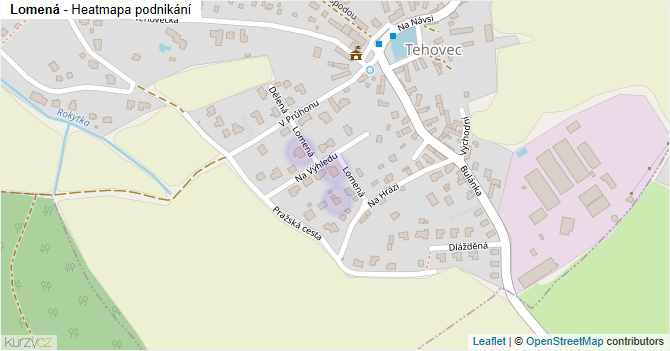 Lomená - mapa podnikání