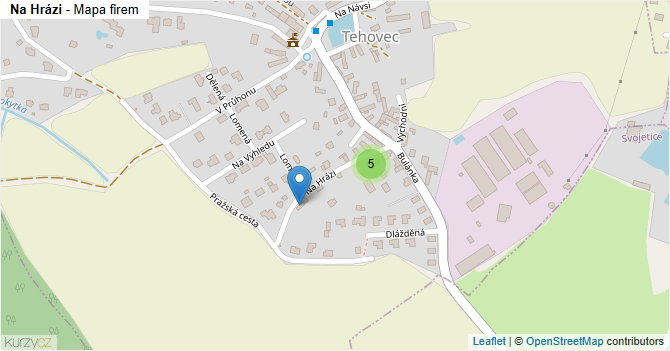 Na Hrázi - mapa firem