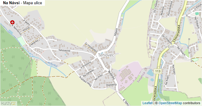 Na Návsi - mapa ulice