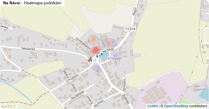 Na Návsi - mapa podnikání