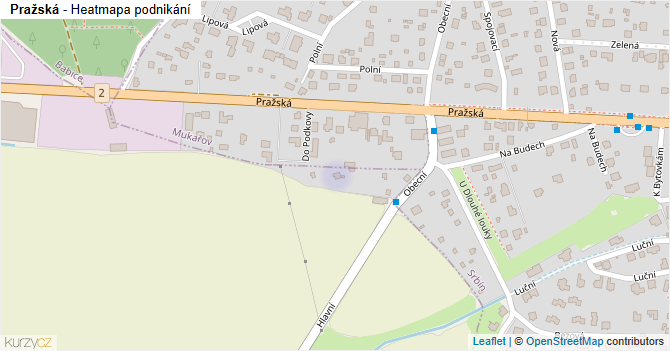 Pražská - mapa podnikání