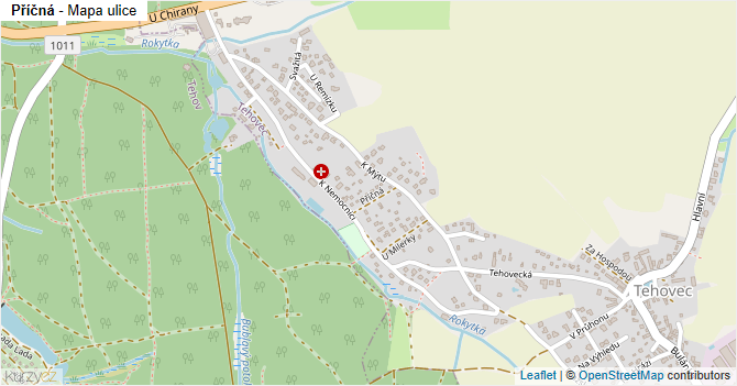Příčná - mapa ulice