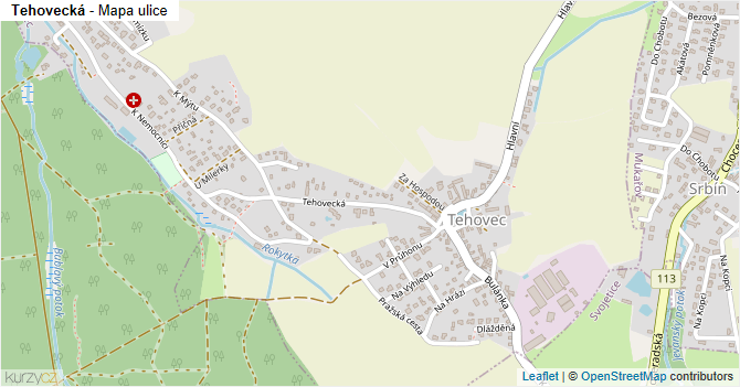 Tehovecká - mapa ulice