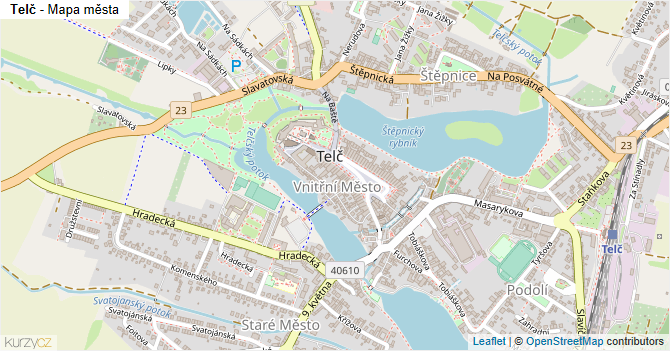 Telč - mapa města
