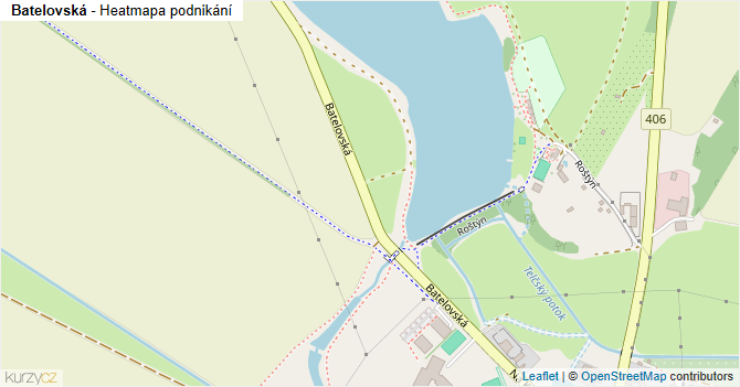Batelovská - mapa podnikání