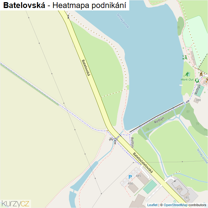 Mapa Batelovská - Firmy v ulici.