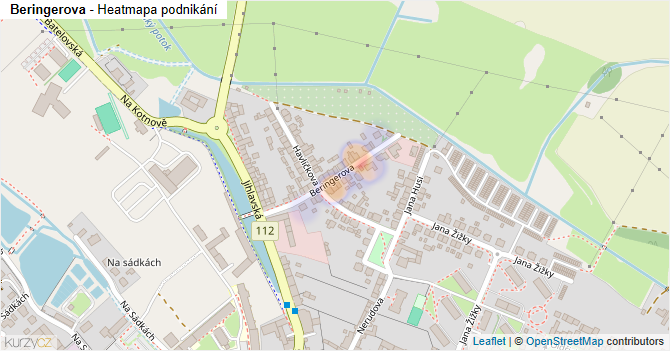 Beringerova - mapa podnikání