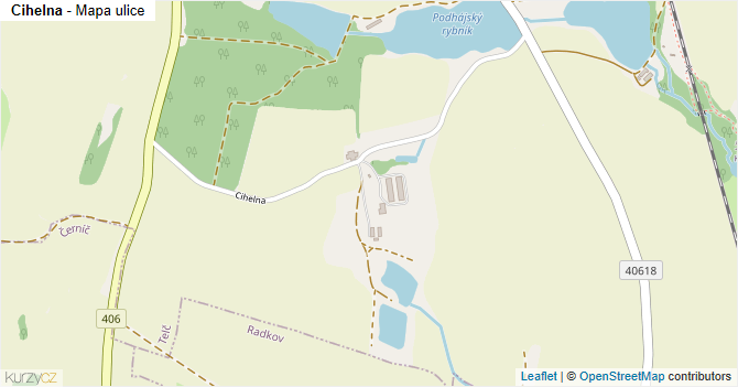 Cihelna - mapa ulice