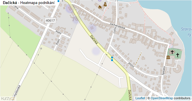 Dačická - mapa podnikání