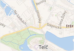 Dvorecká v obci Telč - mapa ulice