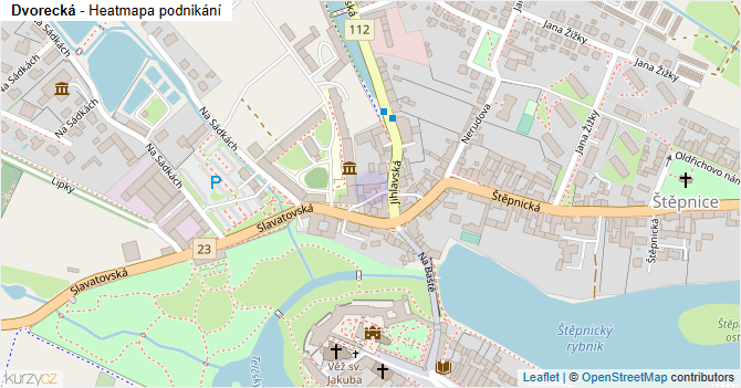 Dvorecká - mapa podnikání
