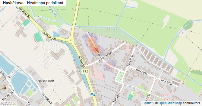 Havlíčkova - mapa podnikání