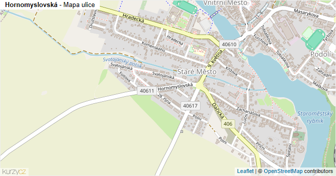Hornomyslovská - mapa ulice