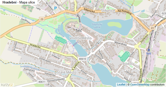 Hradební - mapa ulice