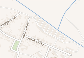 Jana Husi v obci Telč - mapa ulice