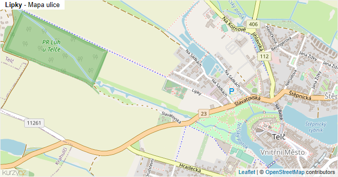 Lipky - mapa ulice