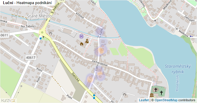 Luční - mapa podnikání
