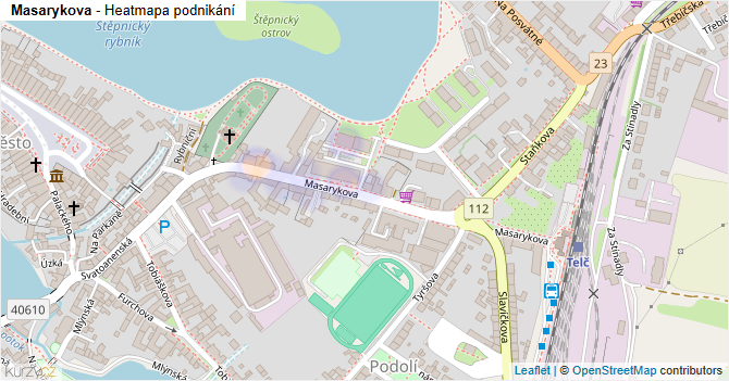 Masarykova - mapa podnikání