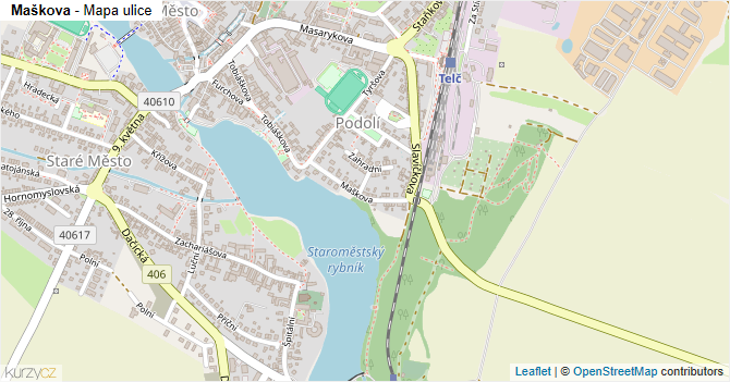 Maškova - mapa ulice