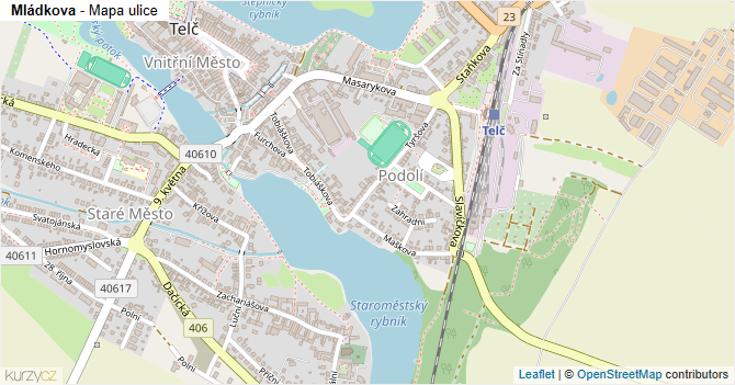 Mládkova - mapa ulice