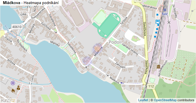 Mládkova - mapa podnikání