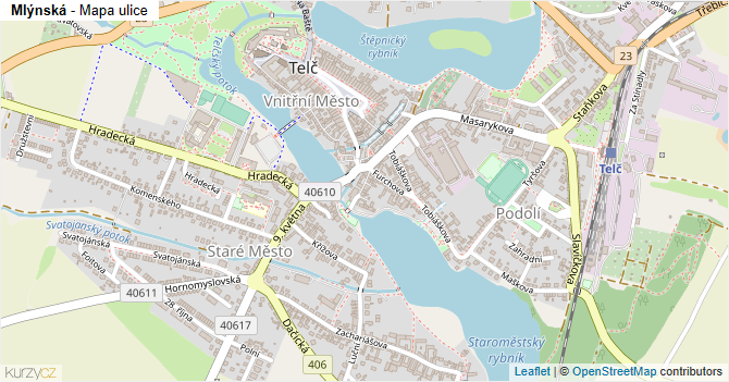 Mlýnská - mapa ulice