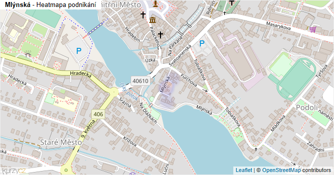 Mlýnská - mapa podnikání