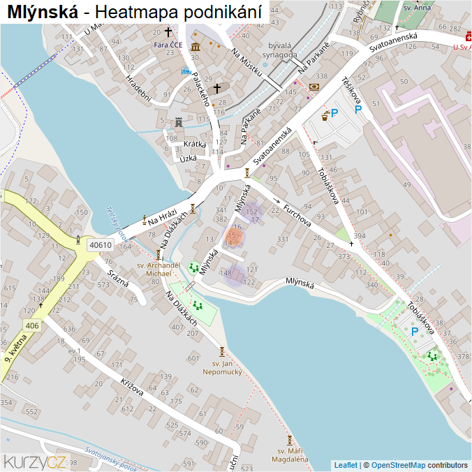 Mapa Mlýnská - Firmy v ulici.