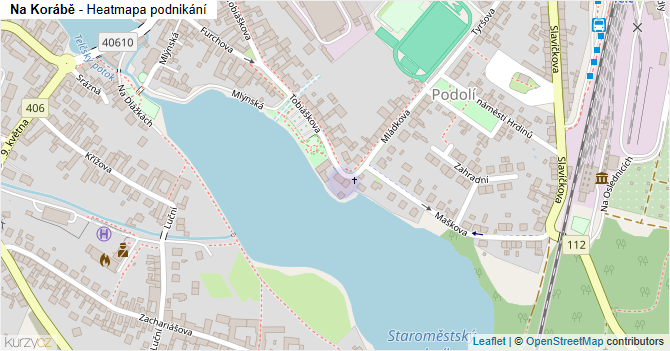 Na Korábě - mapa podnikání