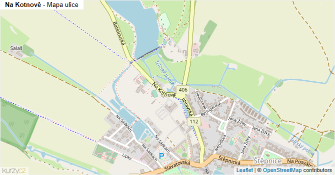 Na Kotnově - mapa ulice
